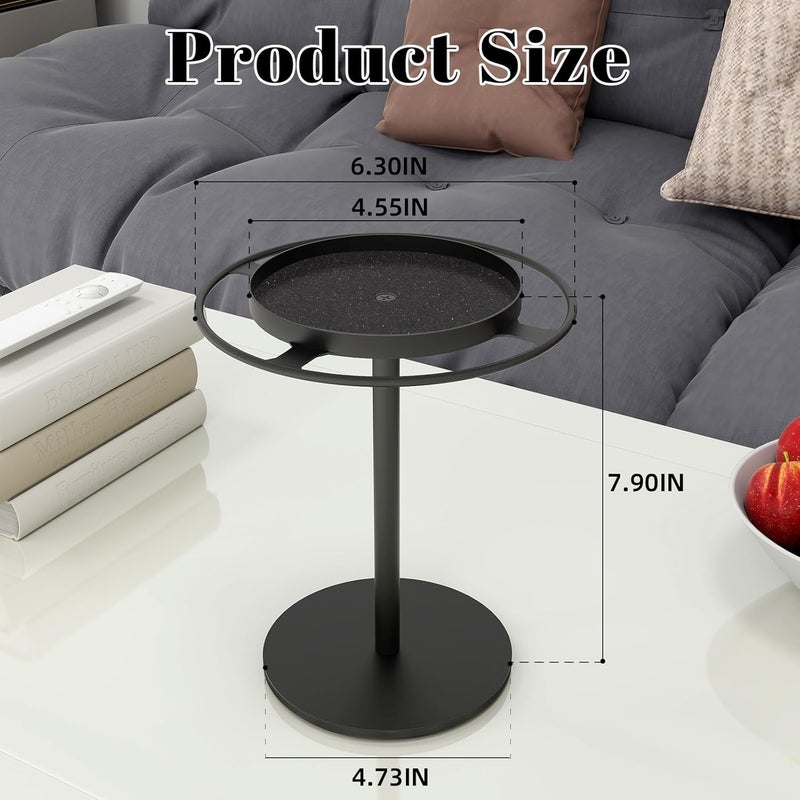 LSK Metal Sunglasses Organizer, Glasses Holder Stand with Storgae Tray, Eyeglasses Holder with Anti-Slip Pads for Tabletop, Desk, Dresser, Matte Black - Image 5